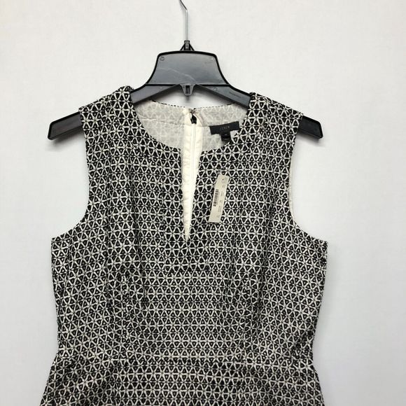 NWT J. Crew Women Contrast Eyelet Sleeveless Mini Dress Size 12 M089 -12 - Picture 9 of 12